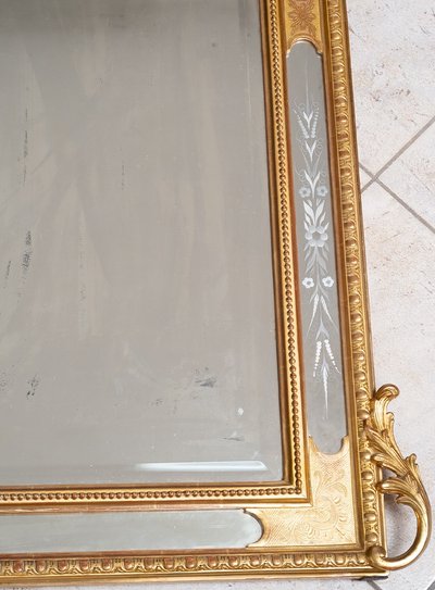 Specchio francese antico, XIX secolo.