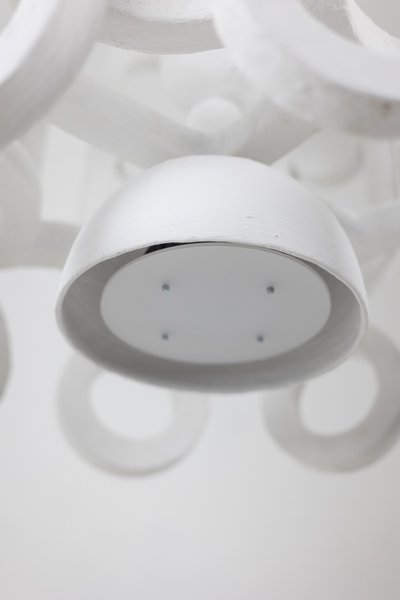 Lantern "Eye" in plaster. Small series artist's work. LS62552012A
