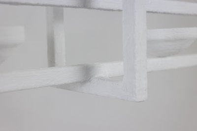 Lampadario rettangolare in gesso con decorazione a forma di uccello. Codice articolo: LS62652409P