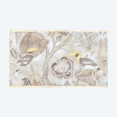 Toile peinte représentant des toucans. Travail contemporain.  LS62731089P
