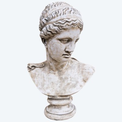 Busto neoclassico in gesso raffigurante una dea, inizio XX secolo