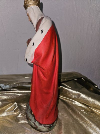 Nativity Figure - Polychrome Plaster - Three Wise Men - Height 31cm -