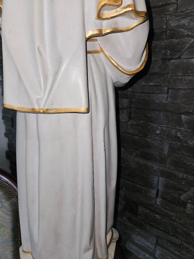 Statua in terracotta policroma di Santa Colette De Corbie - XIX secolo.