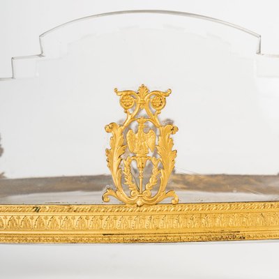 Une coupe en cristal avec garniture en bronze doré, fin XIXème siècle 