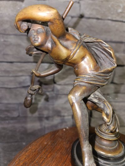 Scultura in bronzo di Bacco che danza - fine XIX secolo - Francia
