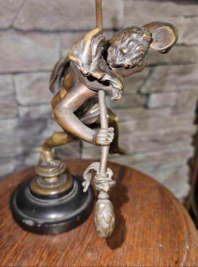 Scultura in bronzo di Bacco che danza - fine XIX secolo - Francia