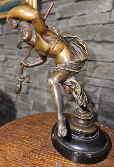 Scultura in bronzo di Bacco che danza - fine XIX secolo - Francia