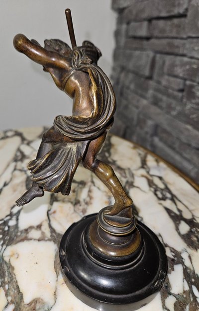 Scultura in bronzo di Bacco che danza - fine XIX secolo - Francia