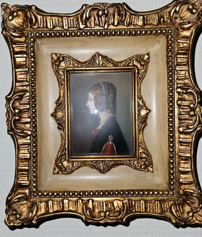 Miniature on Ivory representing Beatrice d'Este, Queen of Hungary - 19th century -