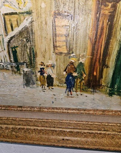 Ölgemälde auf Leinwand - Maurice Utrillo (nachher) - (1883 - 1955) - Rue De Montmartre 20.