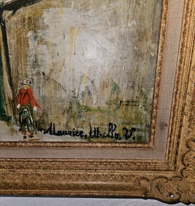 Ölgemälde auf Leinwand - Maurice Utrillo (nachher) - (1883 - 1955) - Rue De Montmartre 20.