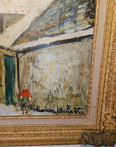 Ölgemälde auf Leinwand - Maurice Utrillo (nachher) - (1883 - 1955) - Rue De Montmartre 20.