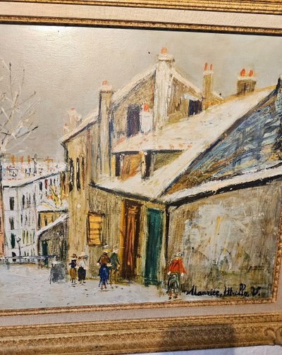 Ölgemälde auf Leinwand - Maurice Utrillo (nachher) - (1883 - 1955) - Rue De Montmartre 20.