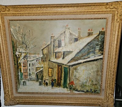 Ölgemälde auf Leinwand - Maurice Utrillo (nachher) - (1883 - 1955) - Rue De Montmartre 20.