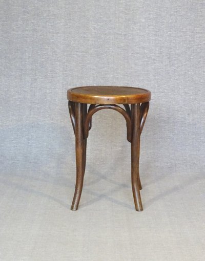 MUNDUS 1910 curved wood bistro stool - wooden seat -