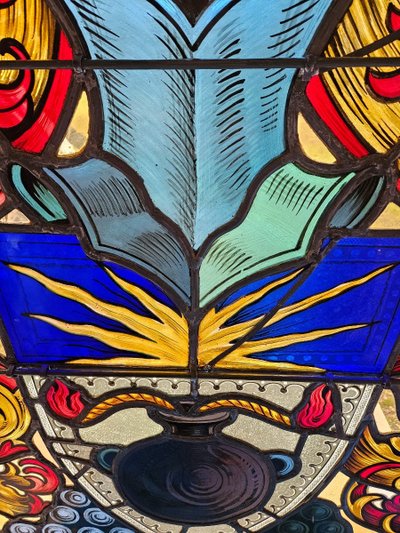 Stained Glass Windows of an Old Strasbourg Brewery - Early 20th Century