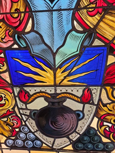 Stained Glass Windows of an Old Strasbourg Brewery - Early 20th Century