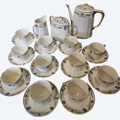 Tee- oder Kaffeeservice aus Limoges-Porzellan - 20. Jahrhundert -