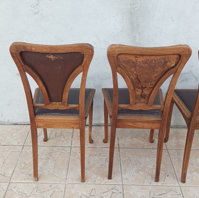 Louis Majorelle  6 chaises Art Nouveau  Chicorée 1900
