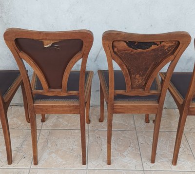 Louis Majorelle  6 chaises Art Nouveau  Chicorée 1900