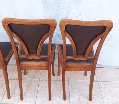Louis Majorelle  6 chaises Art Nouveau  Chicorée 1900