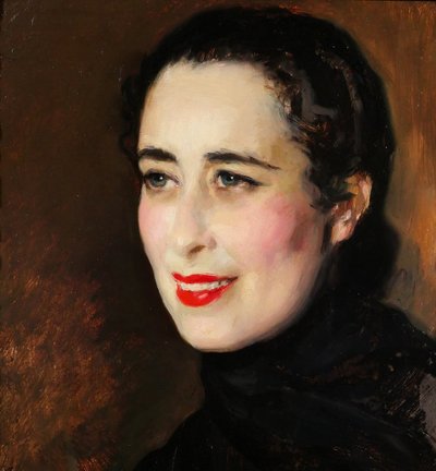 José Cruz Herrera 1890-1972 Porträt einer Frau, Gemälde, Oribida Nahon, 1936, Art Deco