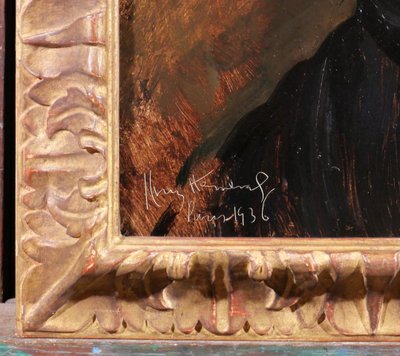 José Cruz Herrera 1890-1972 Porträt einer Frau, Gemälde, Oribida Nahon, 1936, Art Deco