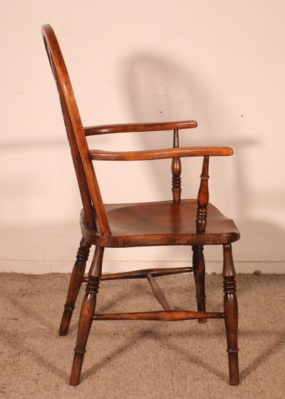 Fauteuil Windsor En Châtaignier Du 19° Siècle