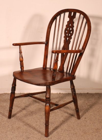 Fauteuil Windsor En Châtaignier Du 19° Siècle