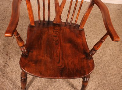 Fauteuil Windsor En Châtaignier Du 19° Siècle