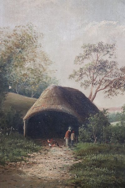 Englische Landschaft, Ölgemälde auf Leinwand, Ende 19. Jh.