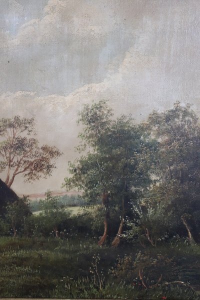 Englische Landschaft, Ölgemälde auf Leinwand, Ende 19. Jh.