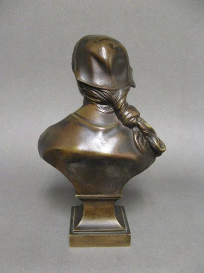 Busto in bronzo di Giovanna d'Arco.