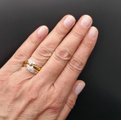 Diamond Ring in Rose Gold, Yellow Gold and 18 Carat White Gold.