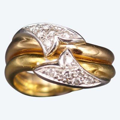 Diamond Ring in Rose Gold, Yellow Gold and 18 Carat White Gold.
