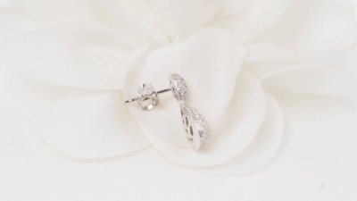 Orecchini di lusso in oro bianco e diamanti