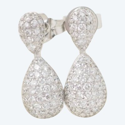 Orecchini di lusso in oro bianco e diamanti