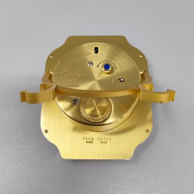 Wunderschöner Cartier Santos Wecker Pendulette aus den 1980ern. Hergestellt in der Schweiz
