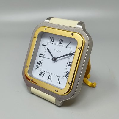 Wunderschöner Cartier Santos Wecker Pendulette aus den 1980ern. Hergestellt in der Schweiz