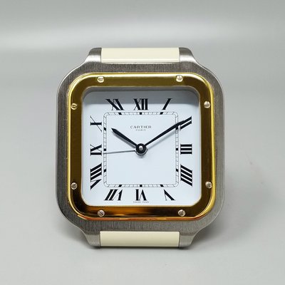 Wunderschöner Cartier Santos Wecker Pendulette aus den 1980ern. Hergestellt in der Schweiz