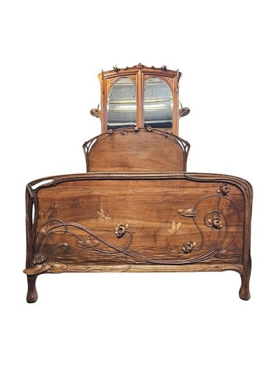 Camera da letto Art Nouveau "Ninfee e canne" della Galleria Mathieu