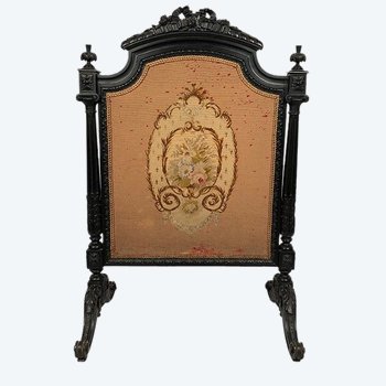 Paravento in legno annerito riccamente intagliato, Napoleone III