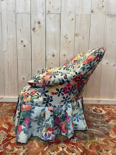 Fauteuil crapaud de style Napoléon III