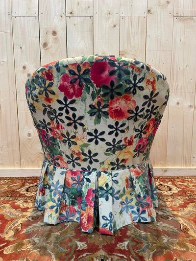 Fauteuil crapaud de style Napoléon III