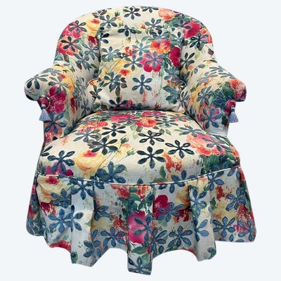 Fauteuil crapaud de style Napoléon III