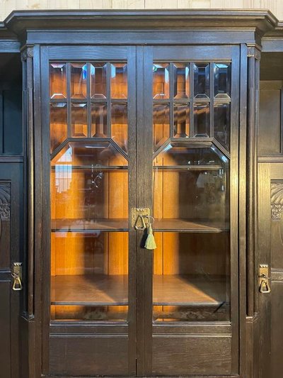 Vitrina - Napoleone III / guardaroba inglese in legno annerito