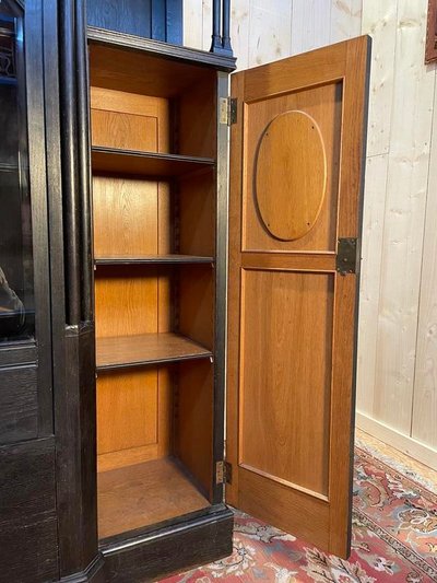Vitrina - Napoleone III / guardaroba inglese in legno annerito