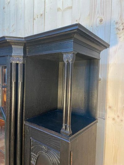 Vitrina - Napoleone III / guardaroba inglese in legno annerito