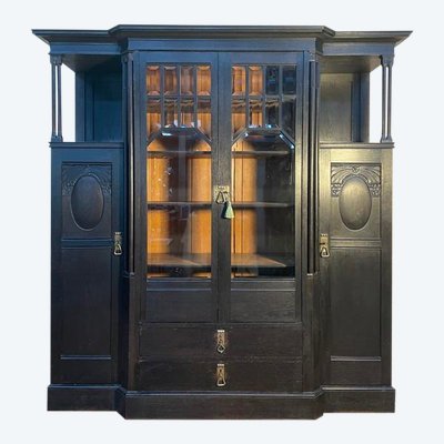Vitrina - Napoleone III / guardaroba inglese in legno annerito