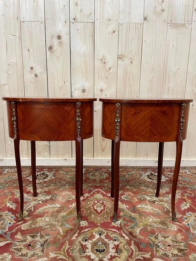 Paire de tables de chevet style Louis XV -Transition